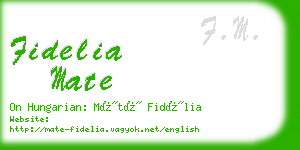 fidelia mate business card